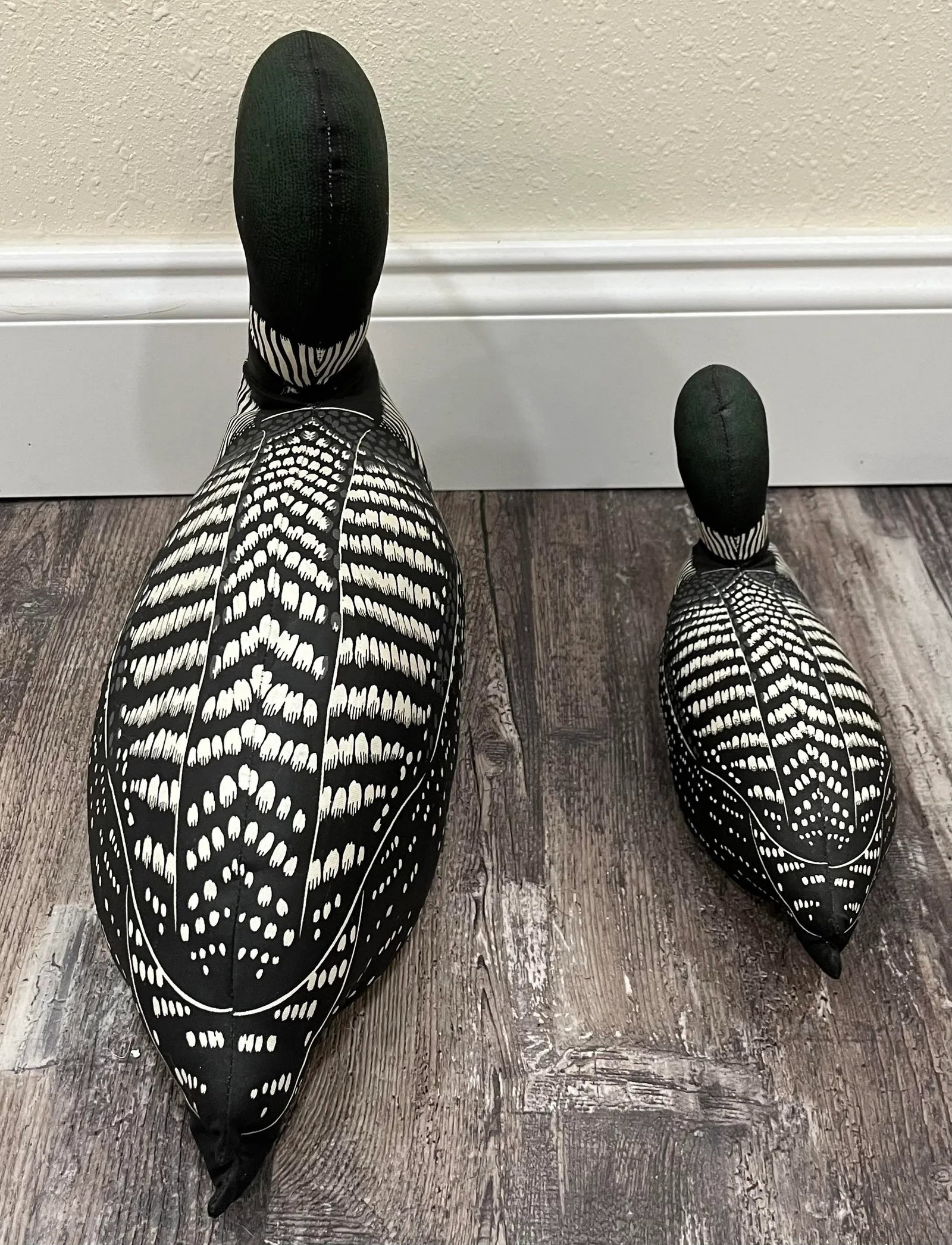 1980s Loon Duck Stuffed Decor- Set of 2 - 5