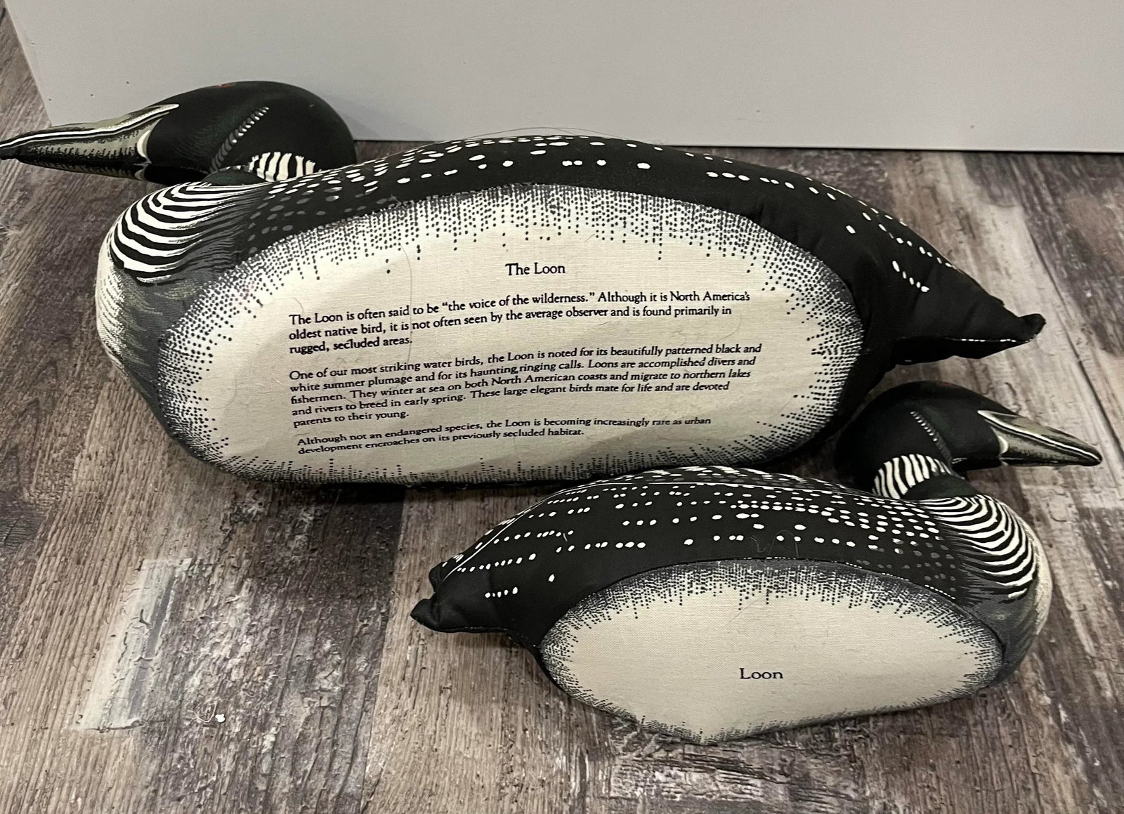 1980s Loon Duck Stuffed Decor- Set of 2 - 6