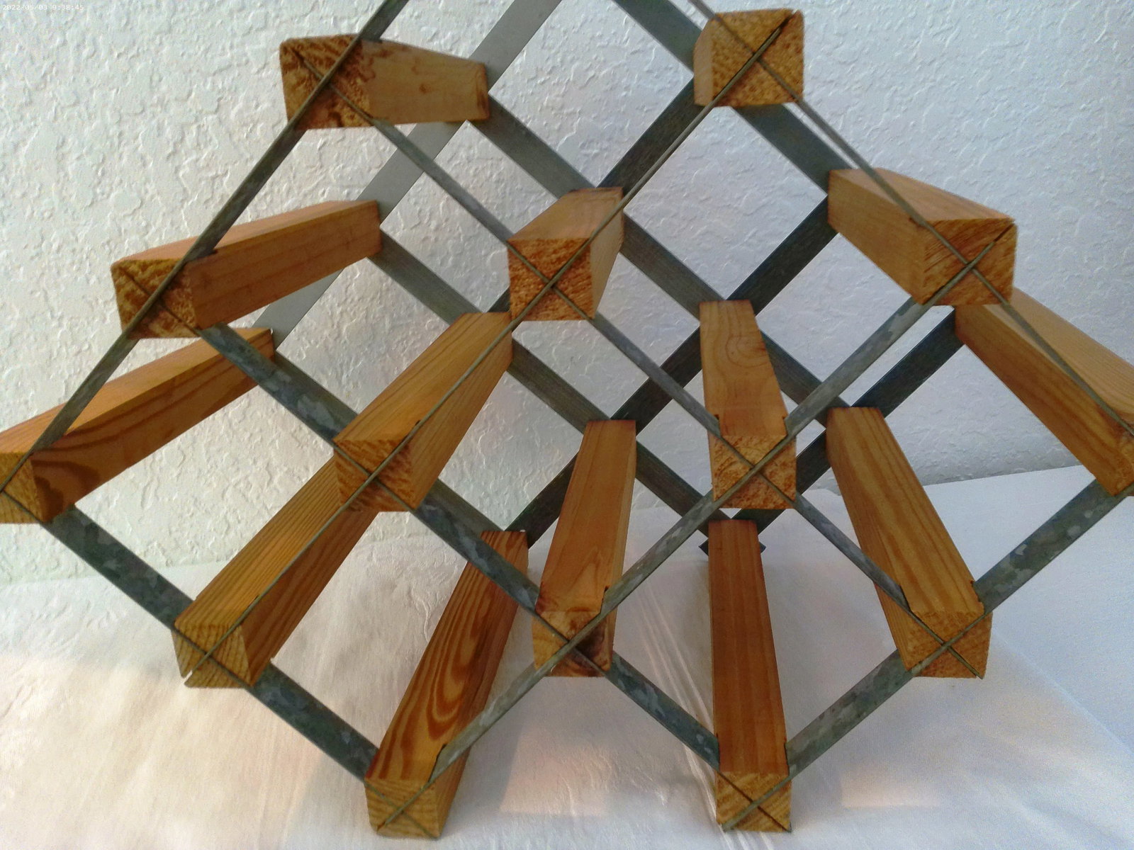 Industrial Tabletop Wine Rack - 4