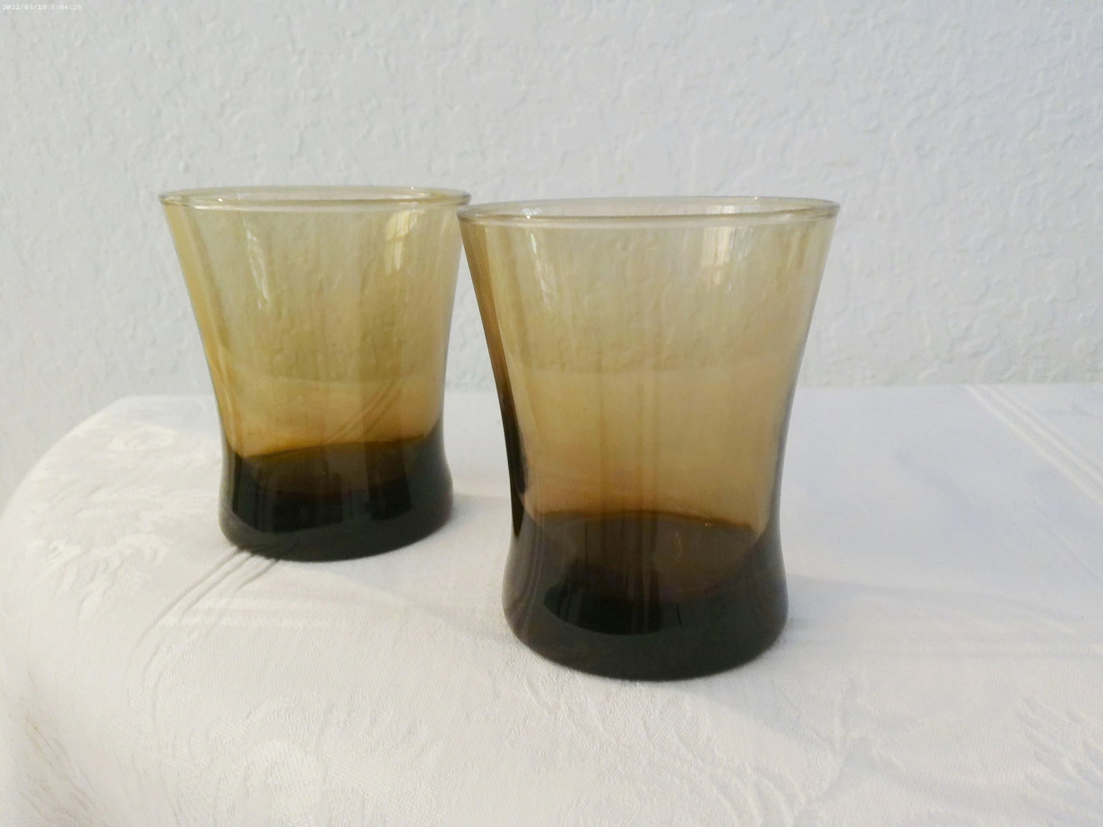 1970s Anchor Hocking Linden Mocha Smoke Tumblers, Set of 7 - 2