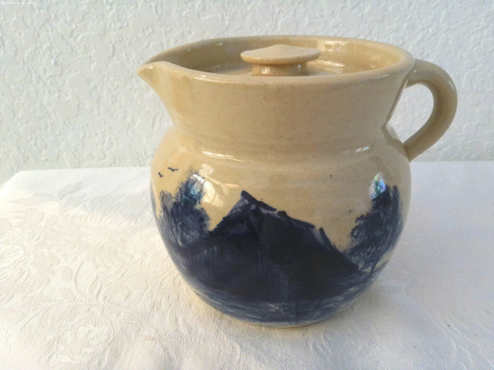 Vintage P R Storie Texas Stoneware Bean Crock - 2