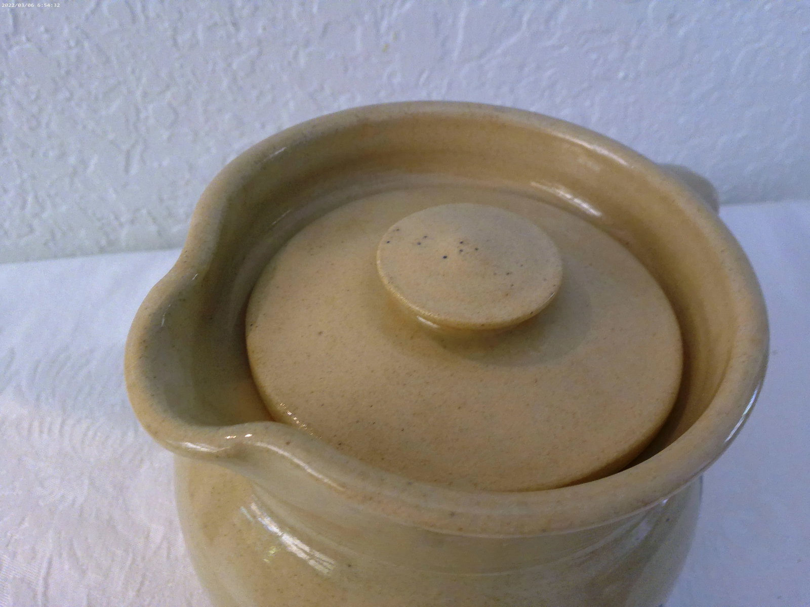 Vintage P R Storie Texas Stoneware Bean Crock - 7