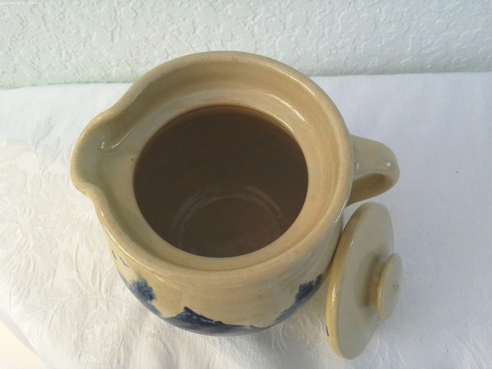 Vintage P R Storie Texas Stoneware Bean Crock - 8