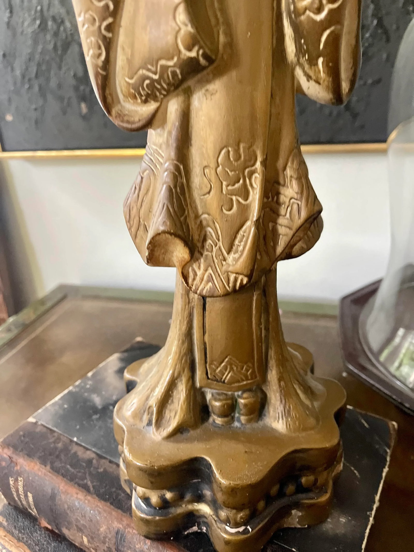 Early 20th Century Vintage Guan Yin Chinese Deity Lamp - 7