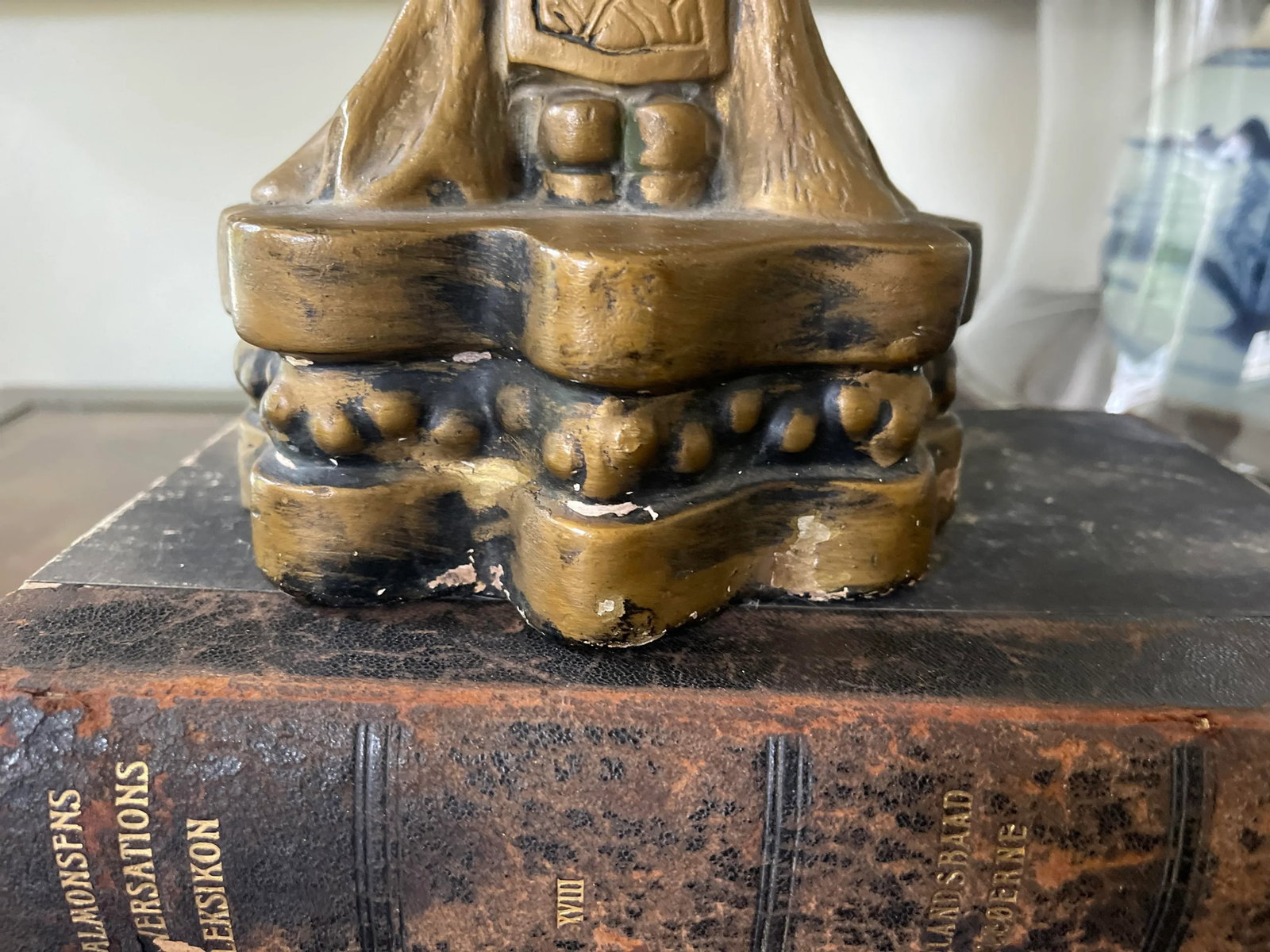 Early 20th Century Vintage Guan Yin Chinese Deity Lamp - 9