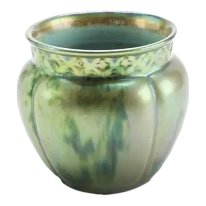 1930s Vintage Zsolnay Lobed Vase in Eosin Glaze (1 of 7)