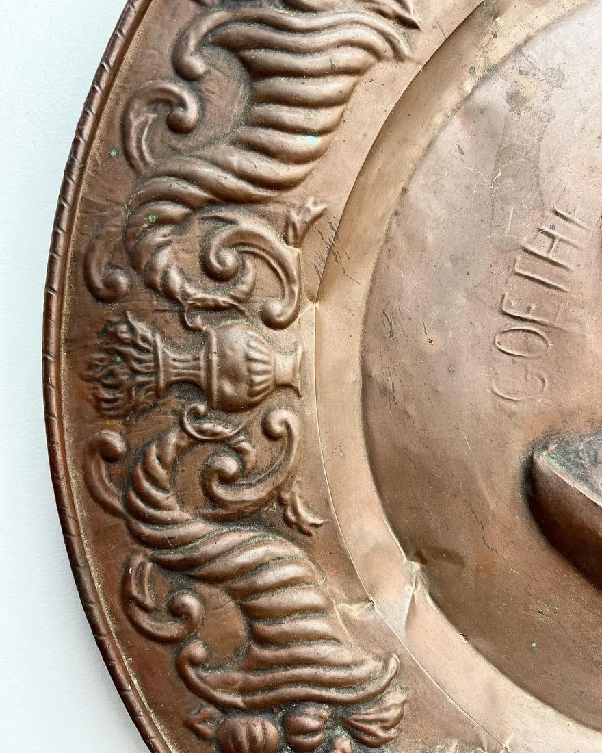 19th Century French Medallion Portrait Plaque of Johann Wolfgang Von Goethe - 3