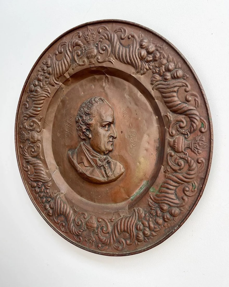 19th Century French Medallion Portrait Plaque of Johann Wolfgang Von Goethe - 5