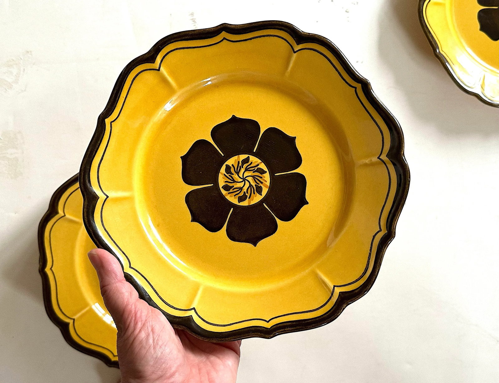 1970s Metlox Poppytrail Pottery Plates Set of 7 - 7