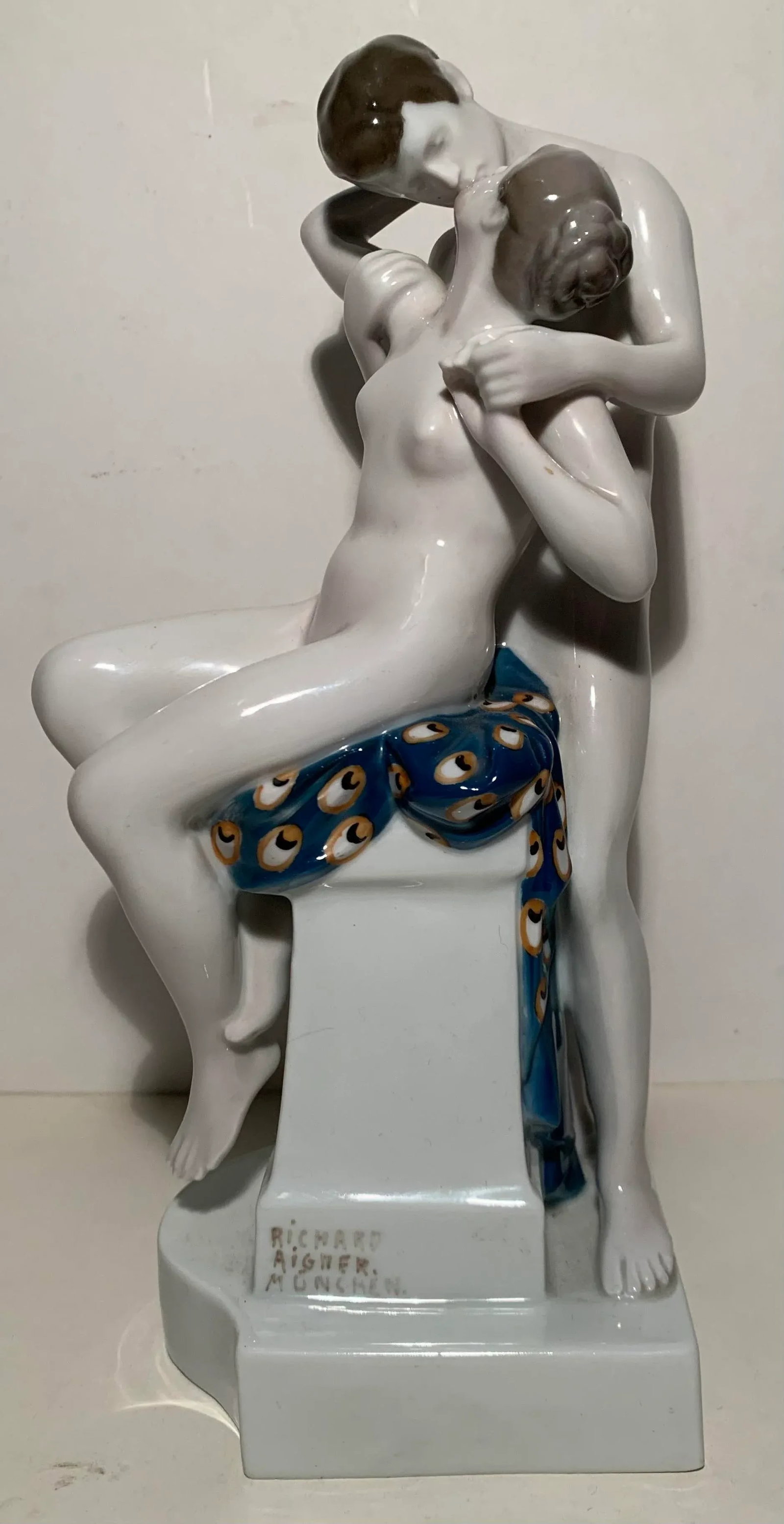 Antique 1918 Rosenthal "Spring of Love" Porcelain Statue - 7