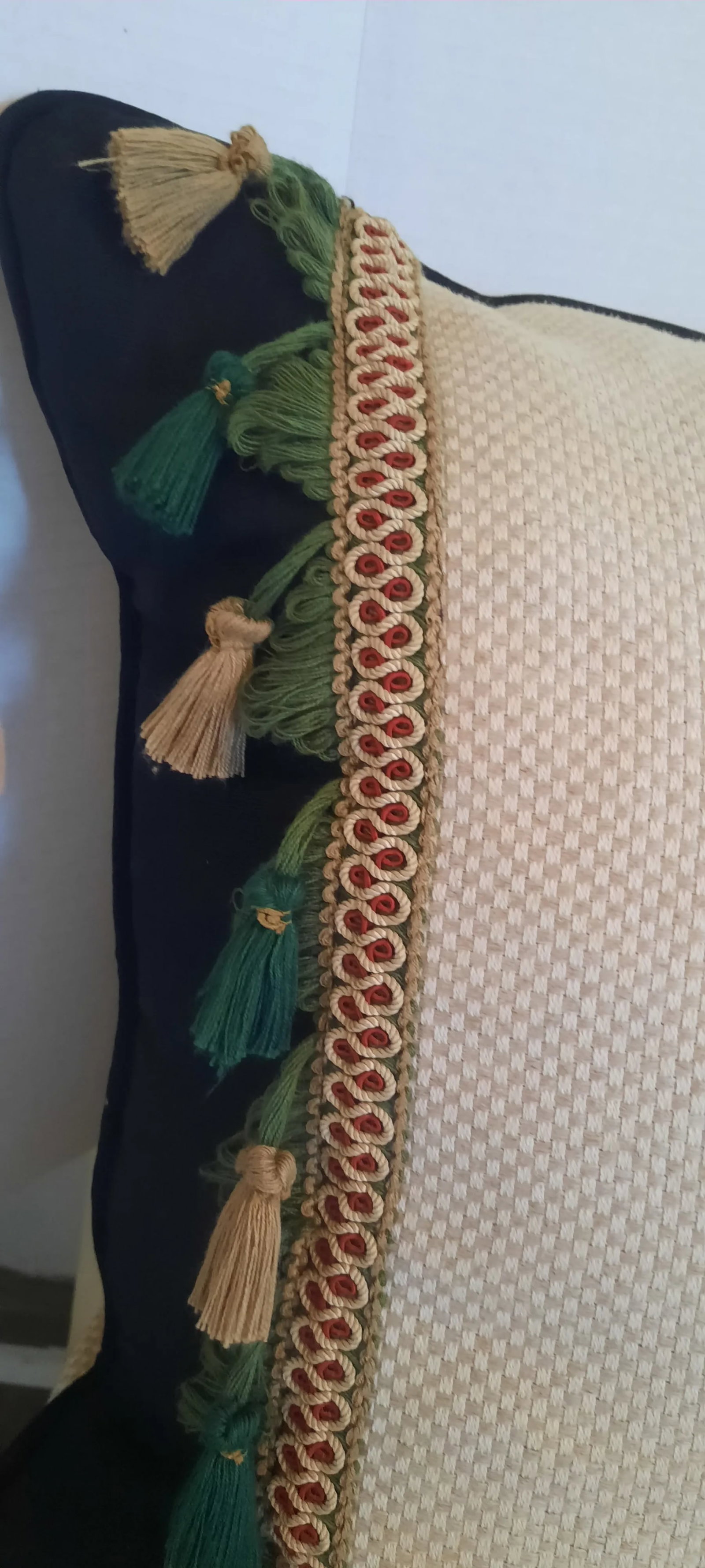 Custom Vintage Vestment Lumbar Pillow - 7