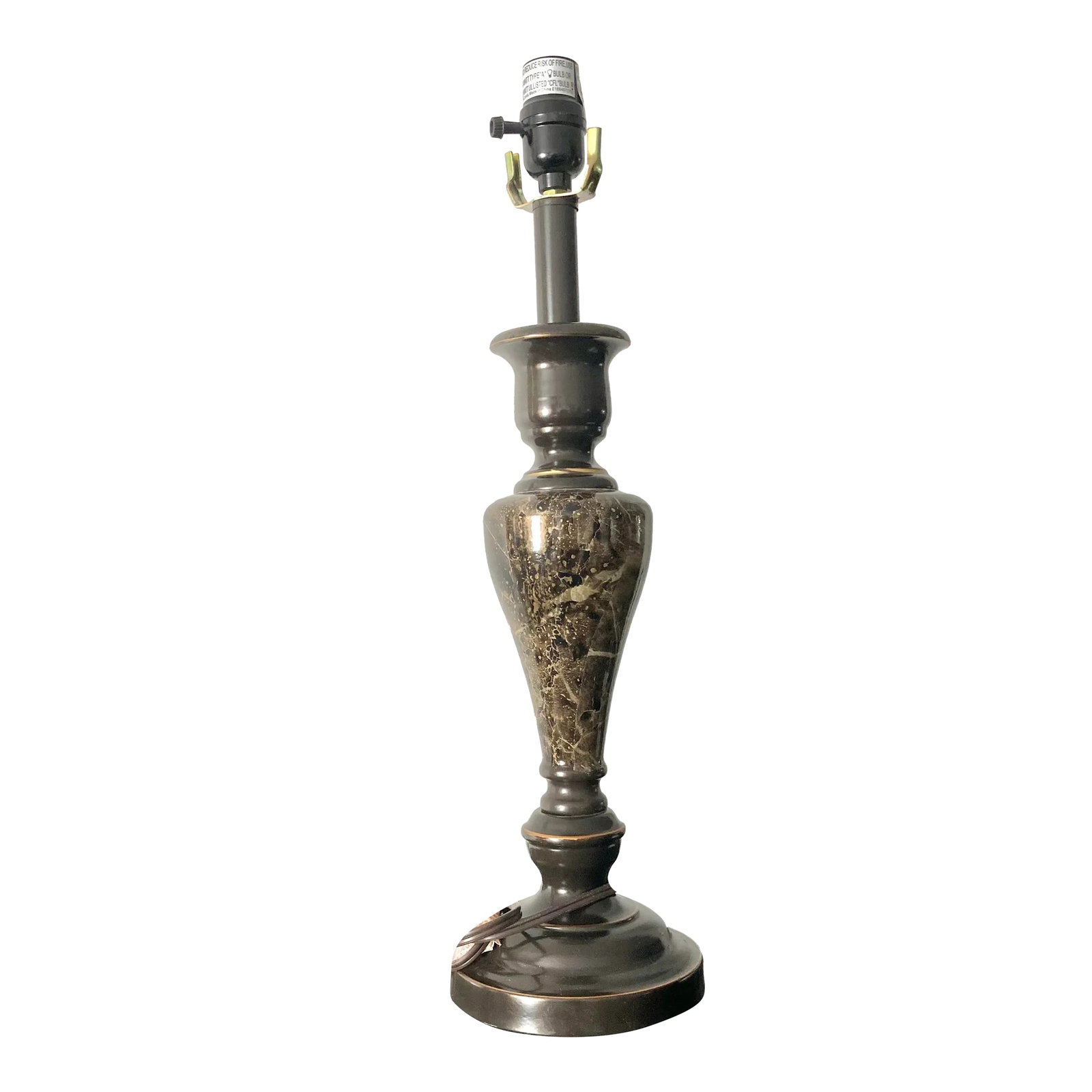 Late 20th Century Metal Lamp With Marble Motif (1 of 10)