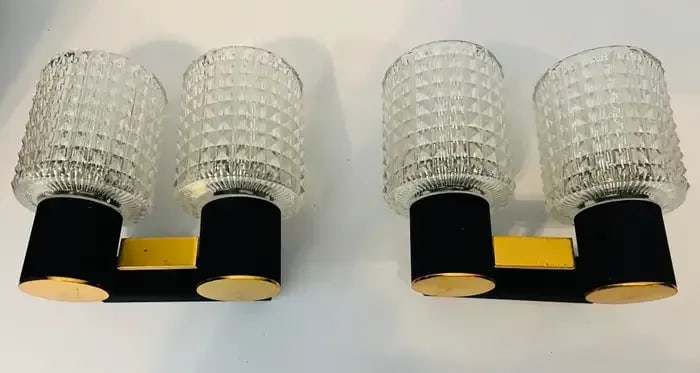 French Lunel 1960s Mid-Century Wall Lights - A Pair - 10
