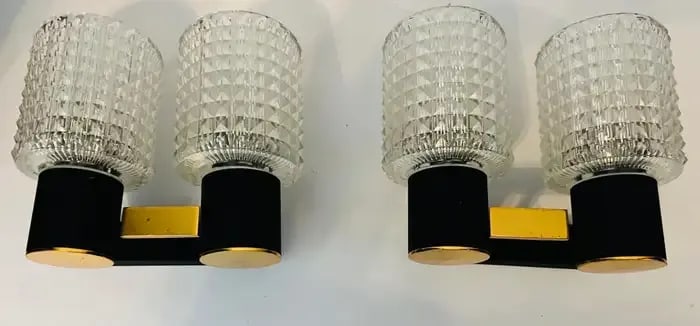 French Lunel 1960s Mid-Century Wall Lights - A Pair - 11