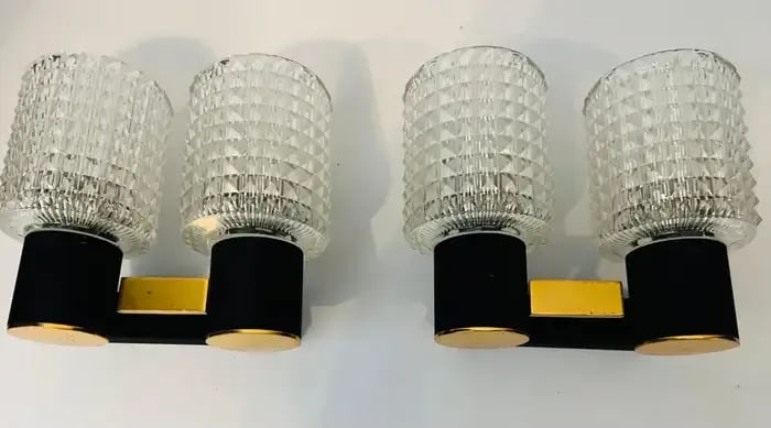 French Lunel 1960s Mid-Century Wall Lights - A Pair - 8