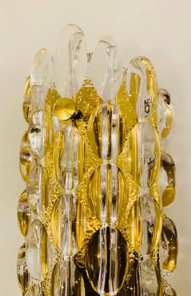 Karl Fagerland Orrefors Bubble Crystal Wall Lights Pair - 7