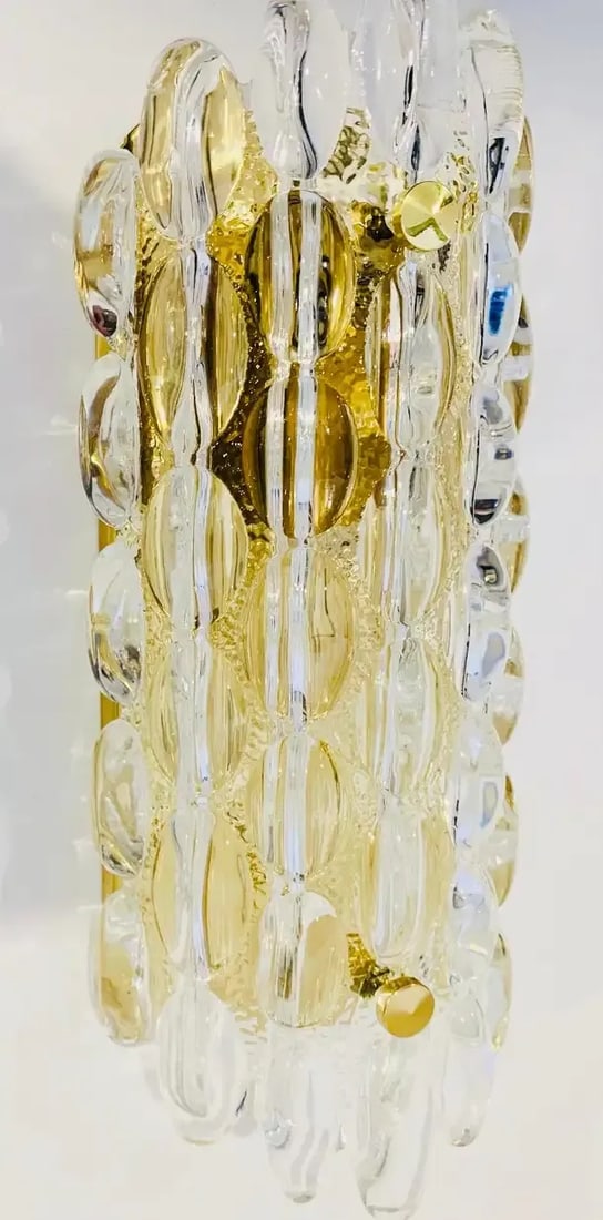 Karl Fagerland Orrefors Bubble Crystal Wall Lights Pair - 8