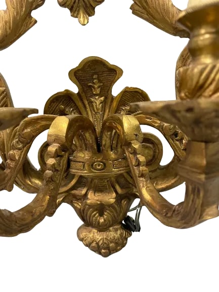 1920s Italian Bronze Wall 4 Light Wall Sconces - a Pair - 8