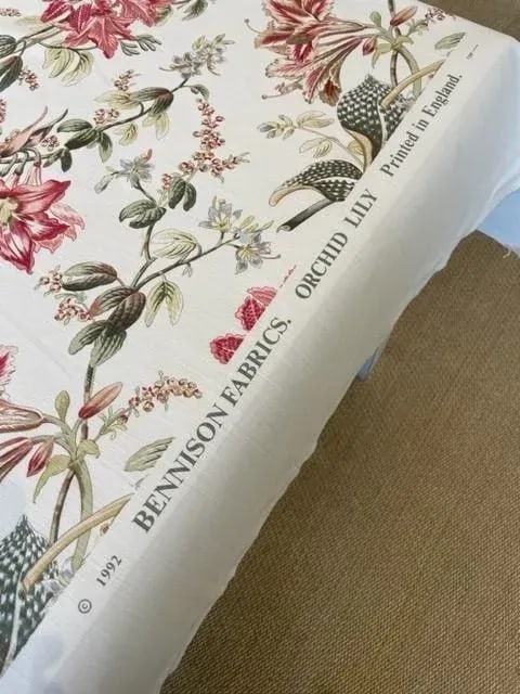Bennison "Orchid Lily" Fabric- 6 Yards - 6