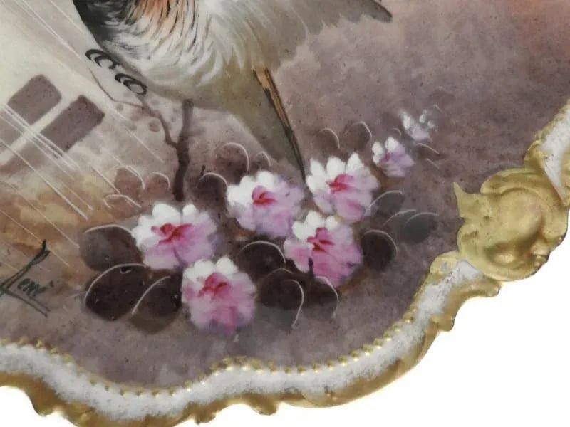 Antique Limoges Mermod & Jaccard Cabinet Plates Game Birds Set of 2 - 4