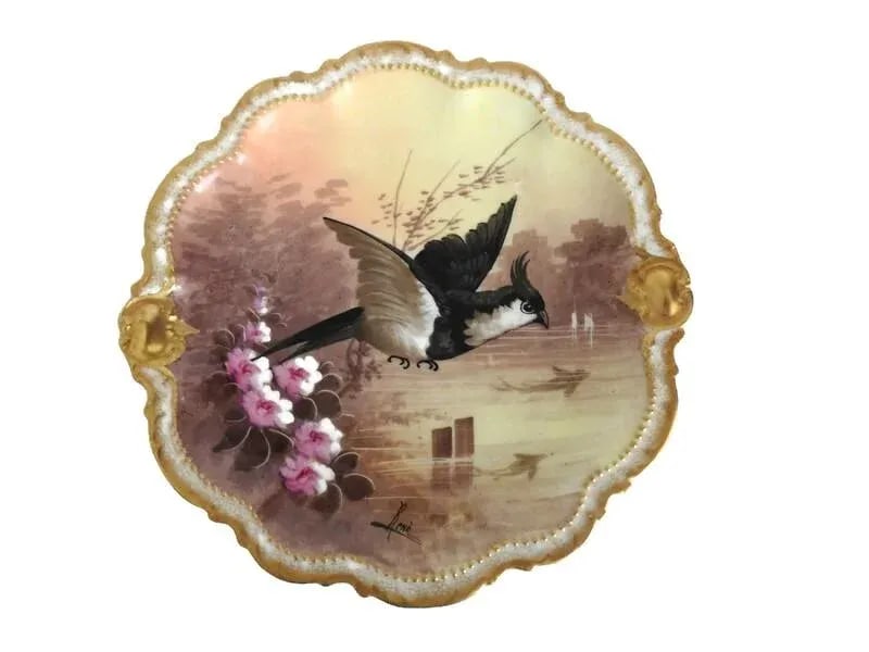Antique Limoges Mermod & Jaccard Cabinet Plates Game Birds Set of 2 - 5