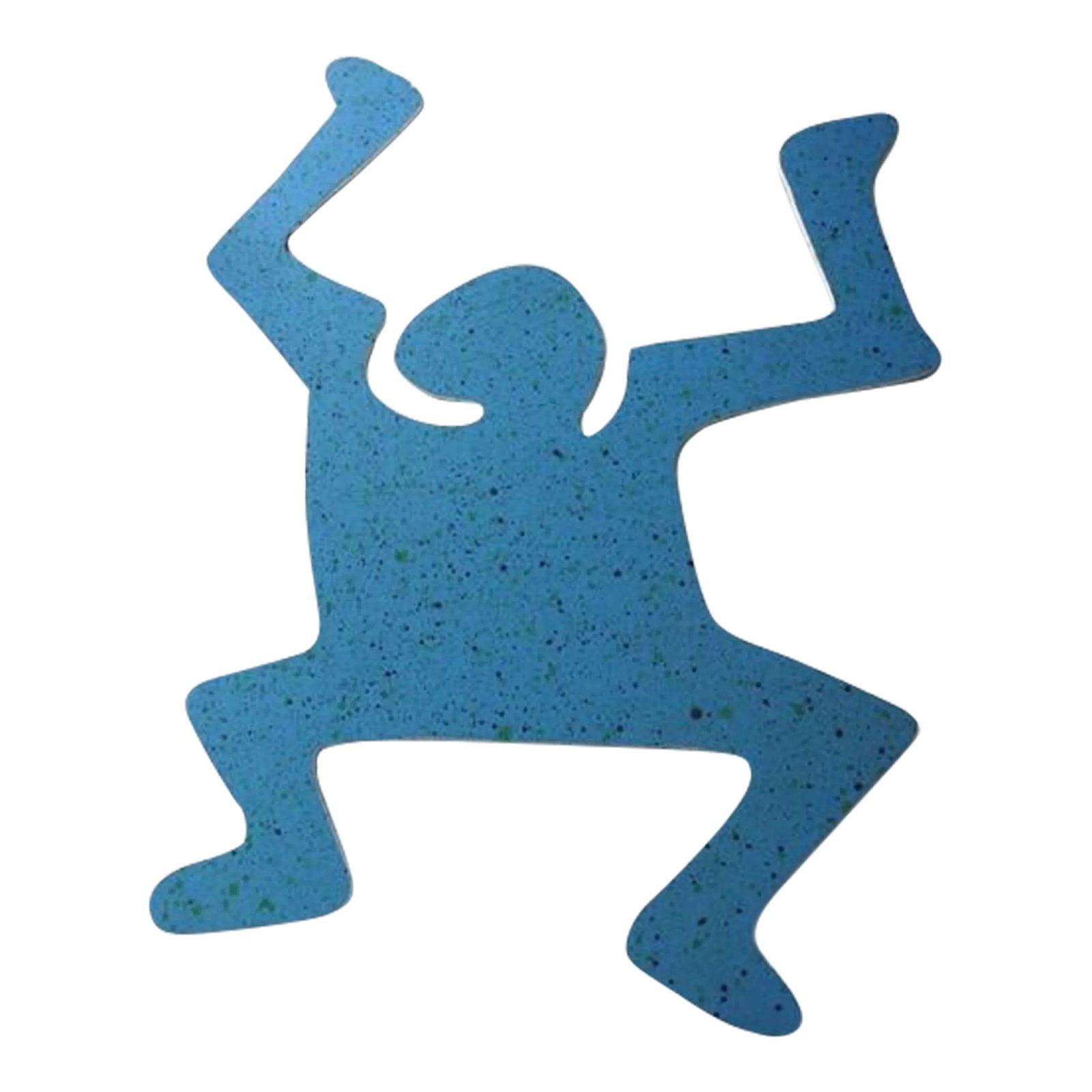 1990s Two-Sided Pop Art Blue Purple Splatter Foam Board Figure Wall Sculpture (1 of 8)