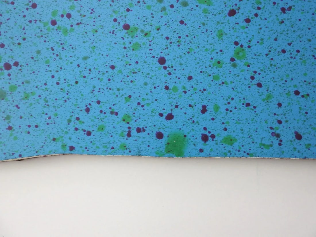 1990s Two-Sided Pop Art Blue Purple Splatter Foam Board Figure Wall Sculpture - 6