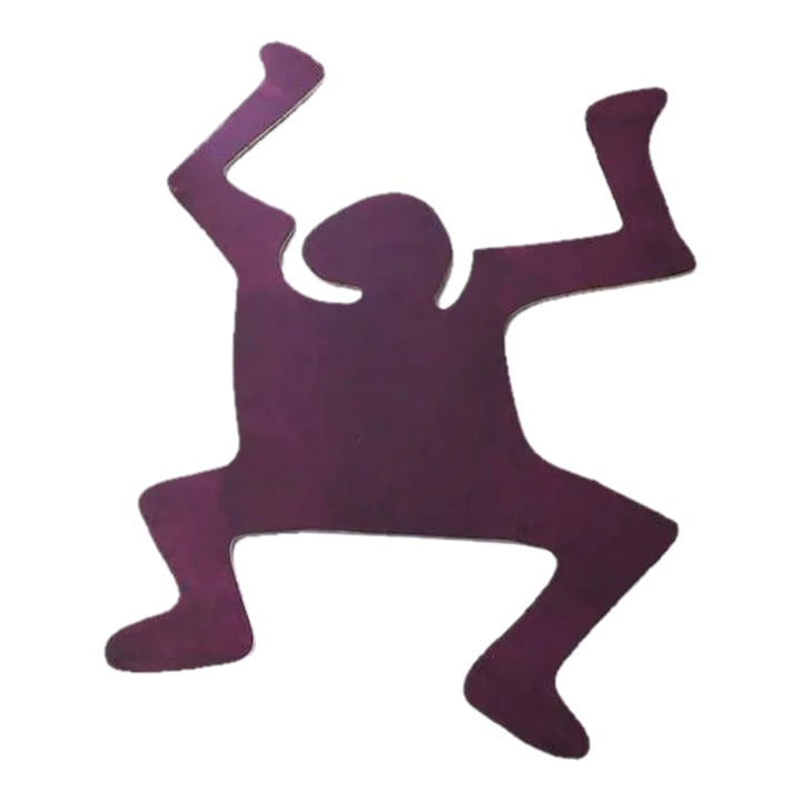 1990s Two Side Pop Art Blue Purple Splatter Foam Board Figure Wall Sculpture (1 of 8)