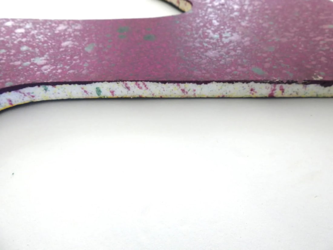 1990s Two Side Pop Art Blue Purple Splatter Foam Board Figure Wall Sculpture - 7