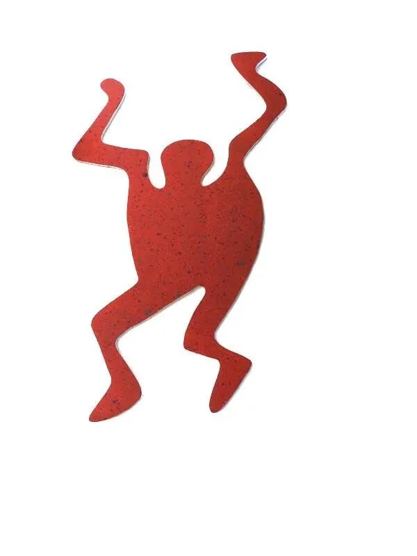 1990s Two Side Pop Art Red Splatter Foam Board Figure Wall Sculpture - 5