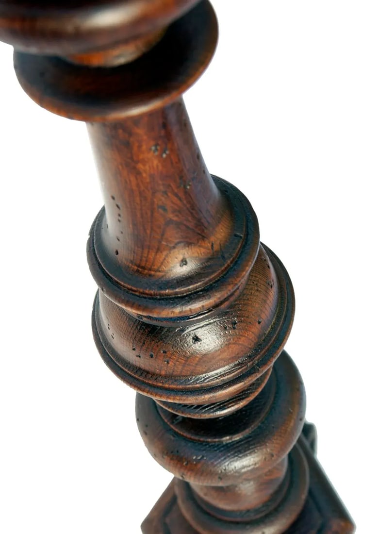 Chapman Vintage Wood Candlestick Lamp - 10