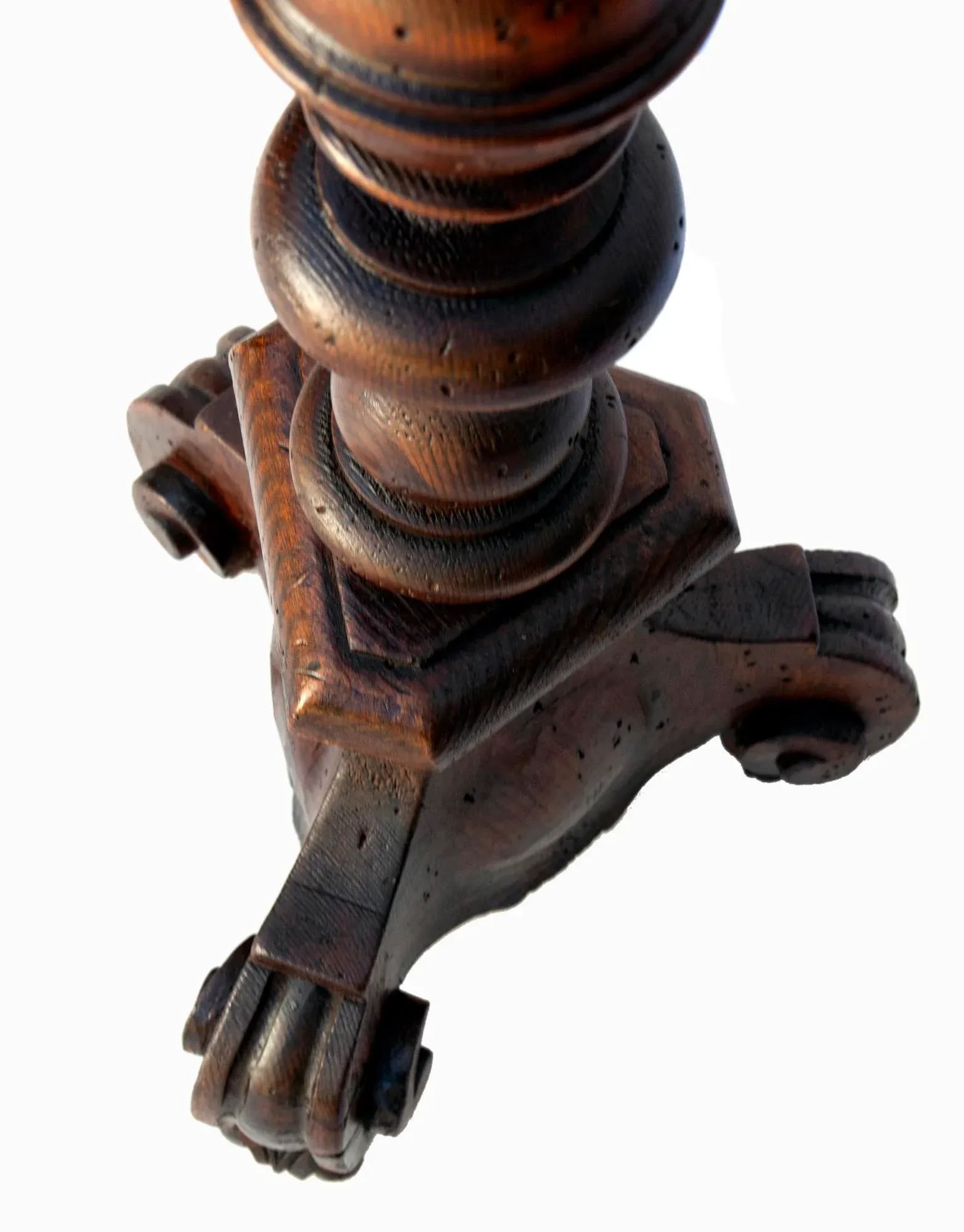Chapman Vintage Wood Candlestick Lamp - 11