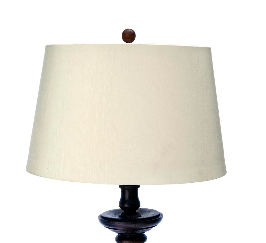 Chapman Vintage Wood Candlestick Lamp - 6