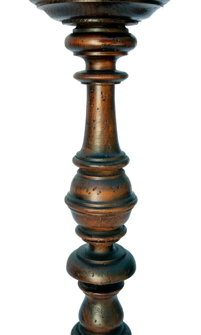 Chapman Vintage Wood Candlestick Lamp - 8
