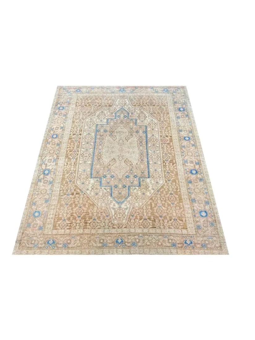 1930s Old Persian Kurdish Area Rug 4x5 - 2