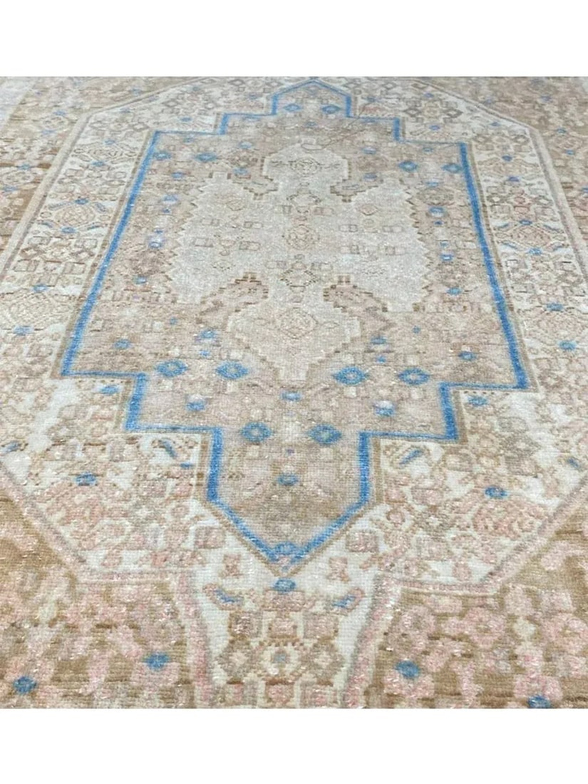 1930s Old Persian Kurdish Area Rug 4x5 - 5