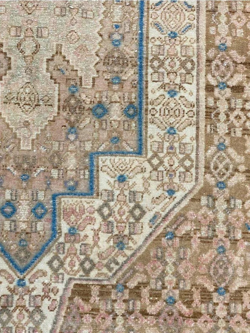 1930s Old Persian Kurdish Area Rug 4x5 - 6
