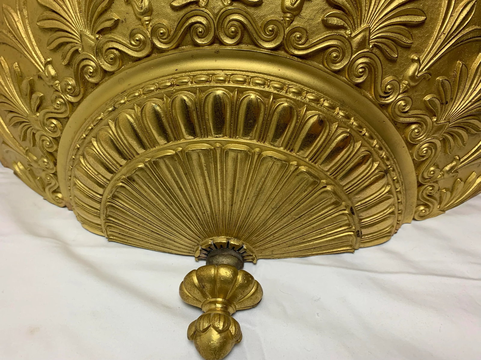 Early 20th Century Gilt Bronze Empire Style Half Pendant Chandelier - 12