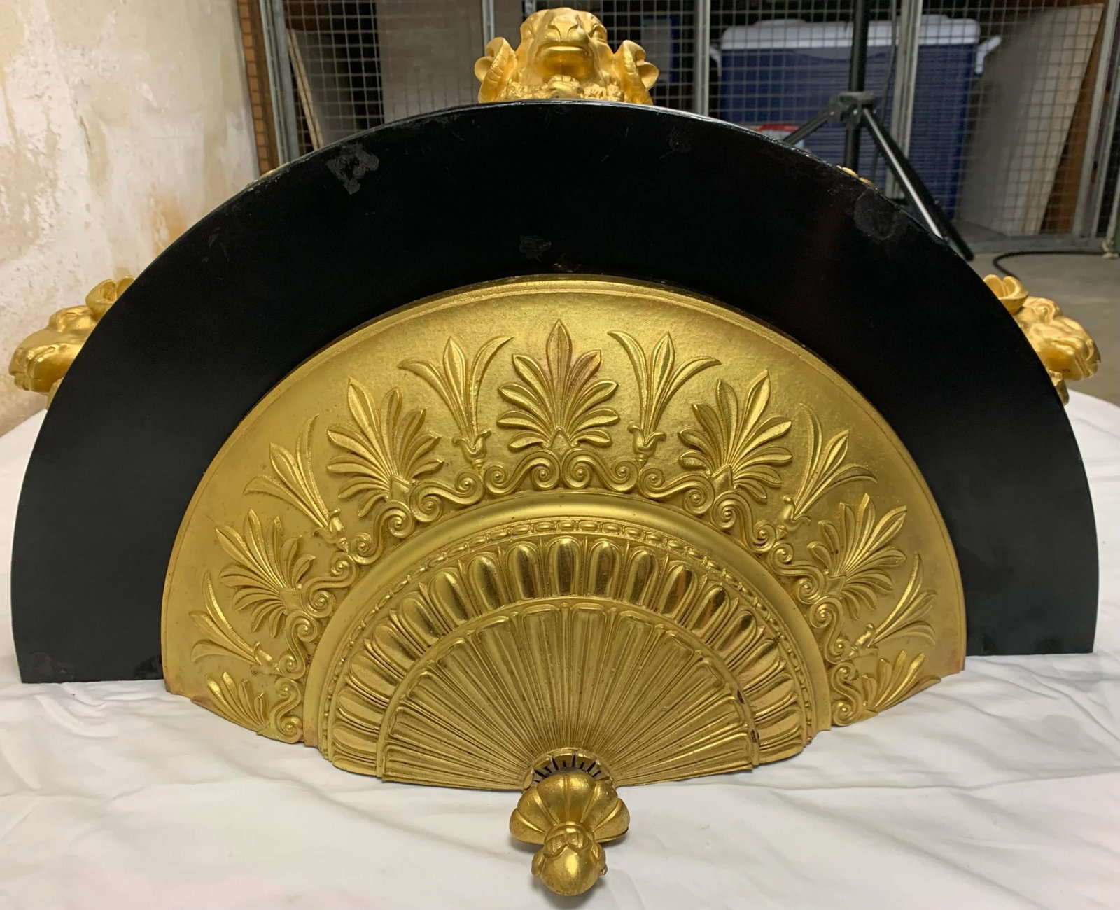 Early 20th Century Gilt Bronze Empire Style Half Pendant Chandelier - 6