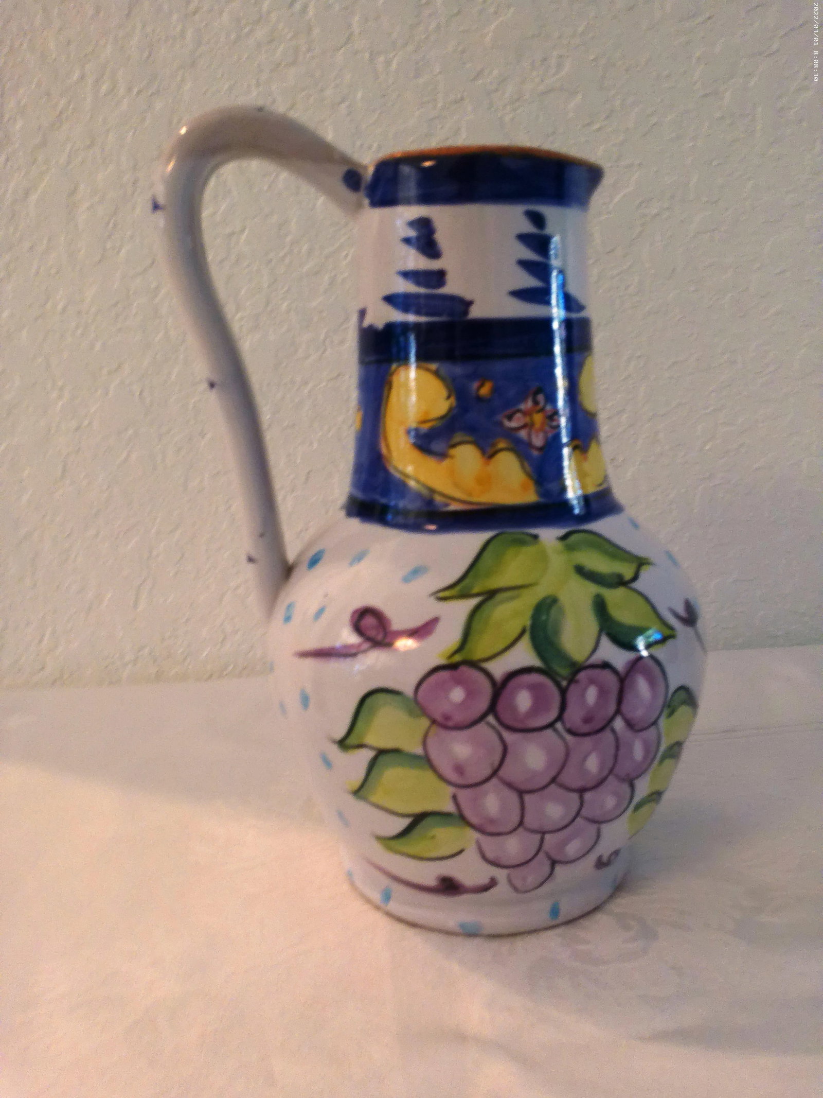 Vintage Mediterranean Pottery Pitchers, a Pair - 2