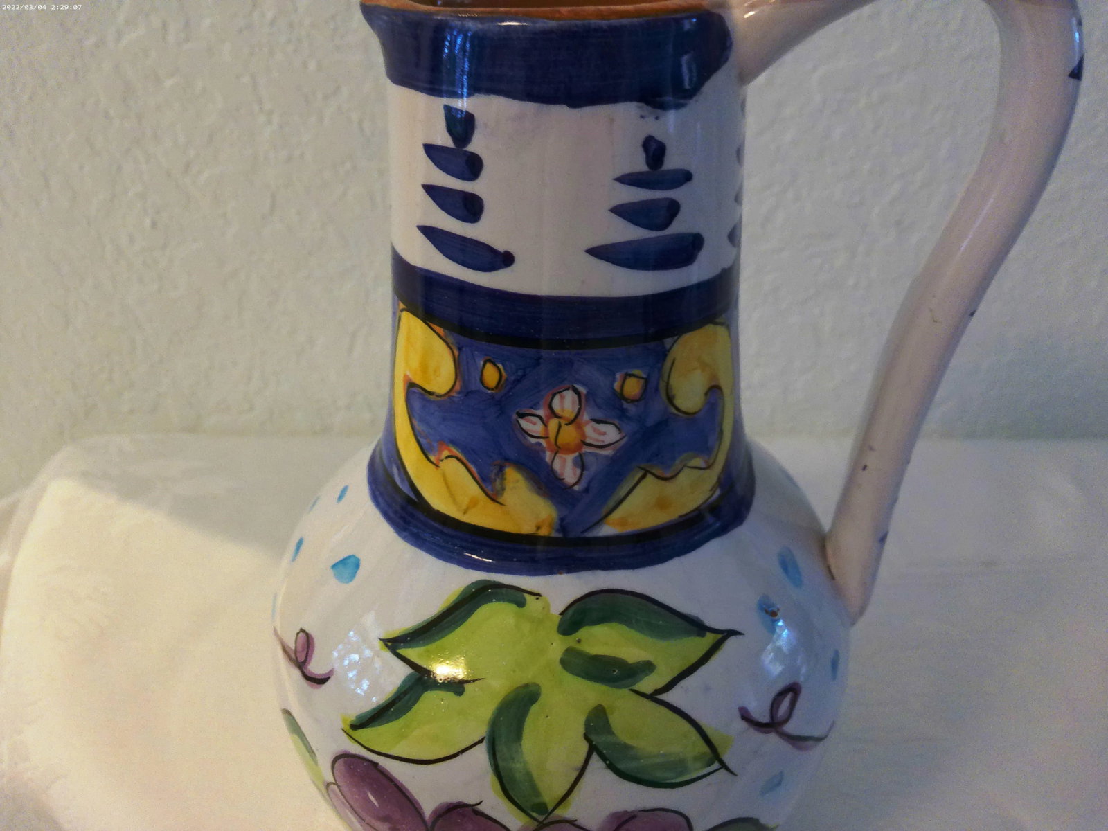 Vintage Mediterranean Pottery Pitchers, a Pair - 4
