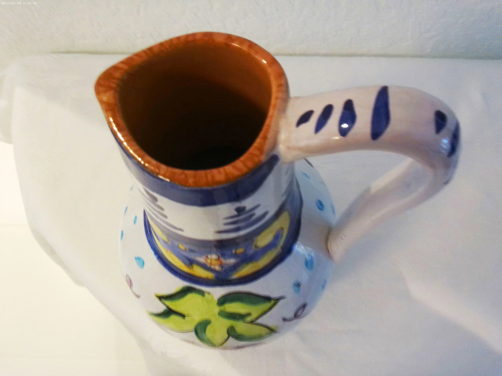 Vintage Mediterranean Pottery Pitchers, a Pair - 5