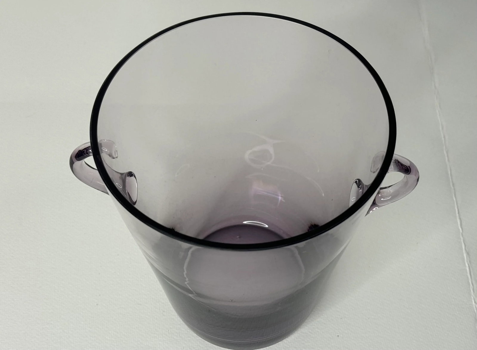 Vintage 1970s Light Amethyst Glass Ice Bucket - 3