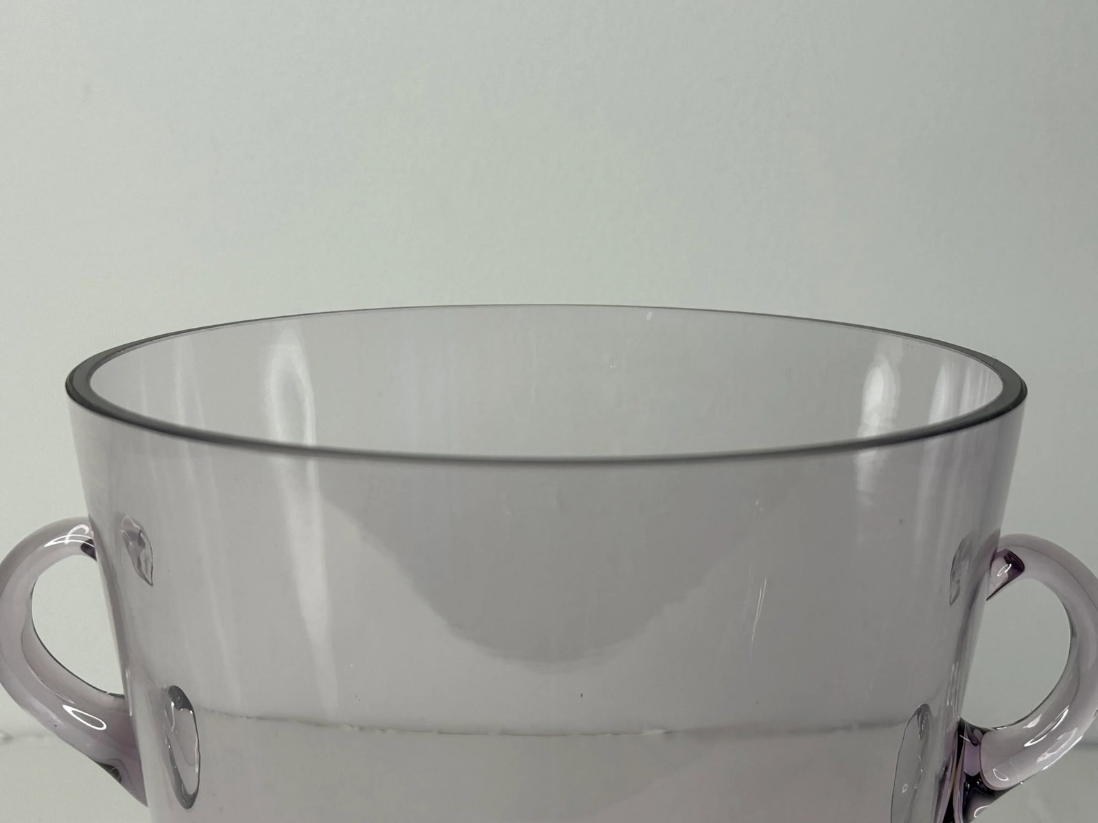 Vintage 1970s Light Amethyst Glass Ice Bucket - 4