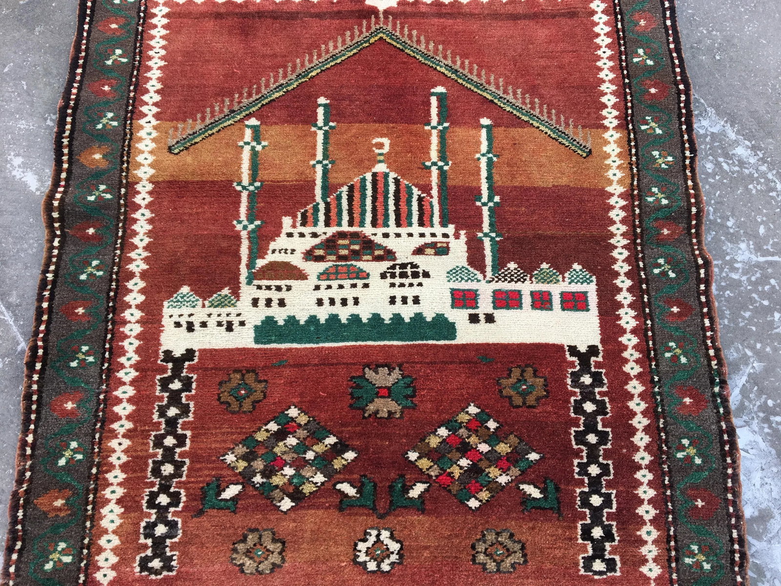 1970s Vintage Turkish Miniature Rug - 2'9'' * 3'4'' - 4