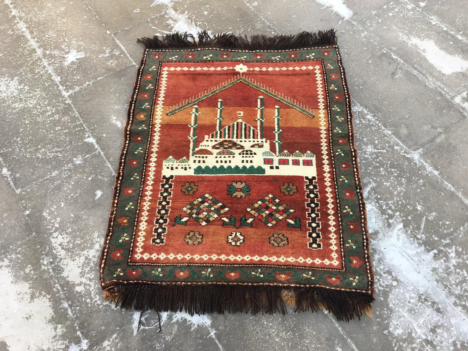 1970s Vintage Turkish Miniature Rug - 2'9'' * 3'4'' - 6