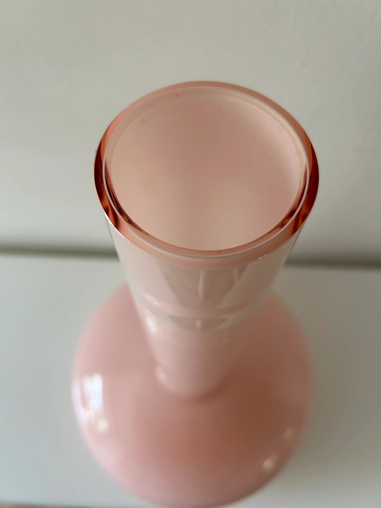 1980s Postmodern Pink Glass Bottle Vase-Laslo for Mikasa - 3
