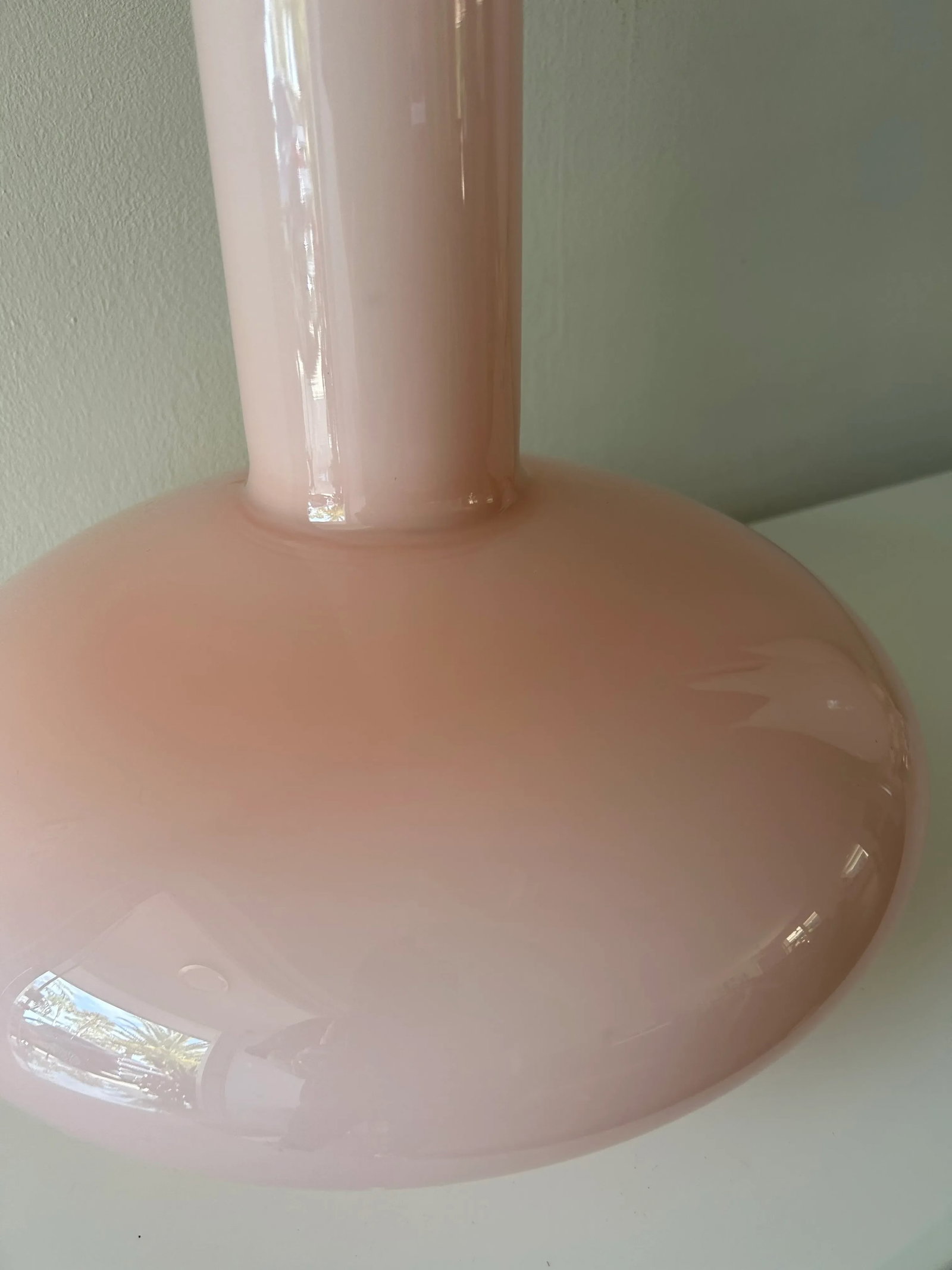 1980s Postmodern Pink Glass Bottle Vase-Laslo for Mikasa - 5