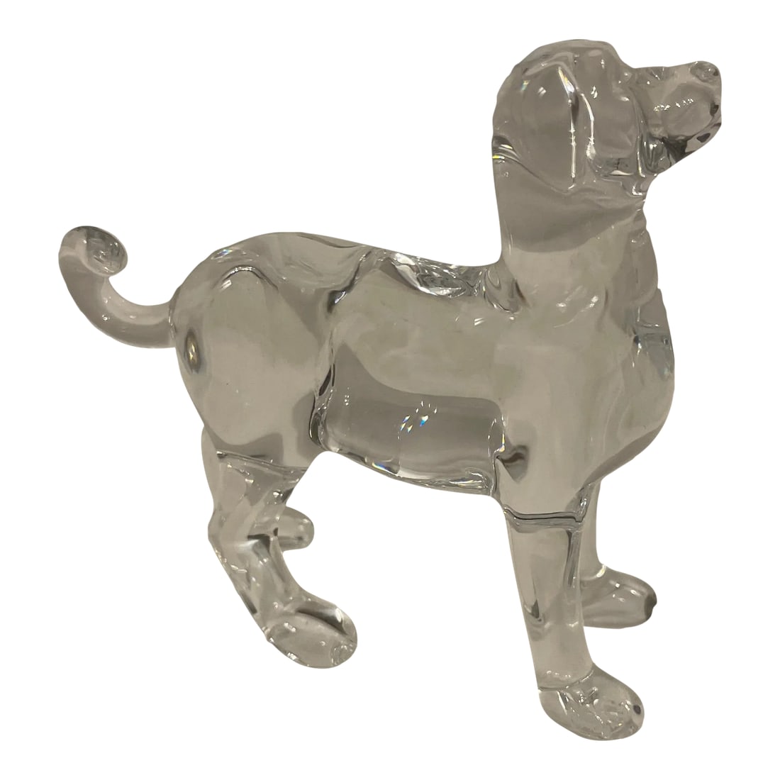 Baccarat Crystal Dog: Fine French crystal dog made by Baccarat (mark acid etched on foot) Condition: Alterations: Original Condition Unaltered Imperfections: Some Imperfections Condition Notes: Great overall condition, no 