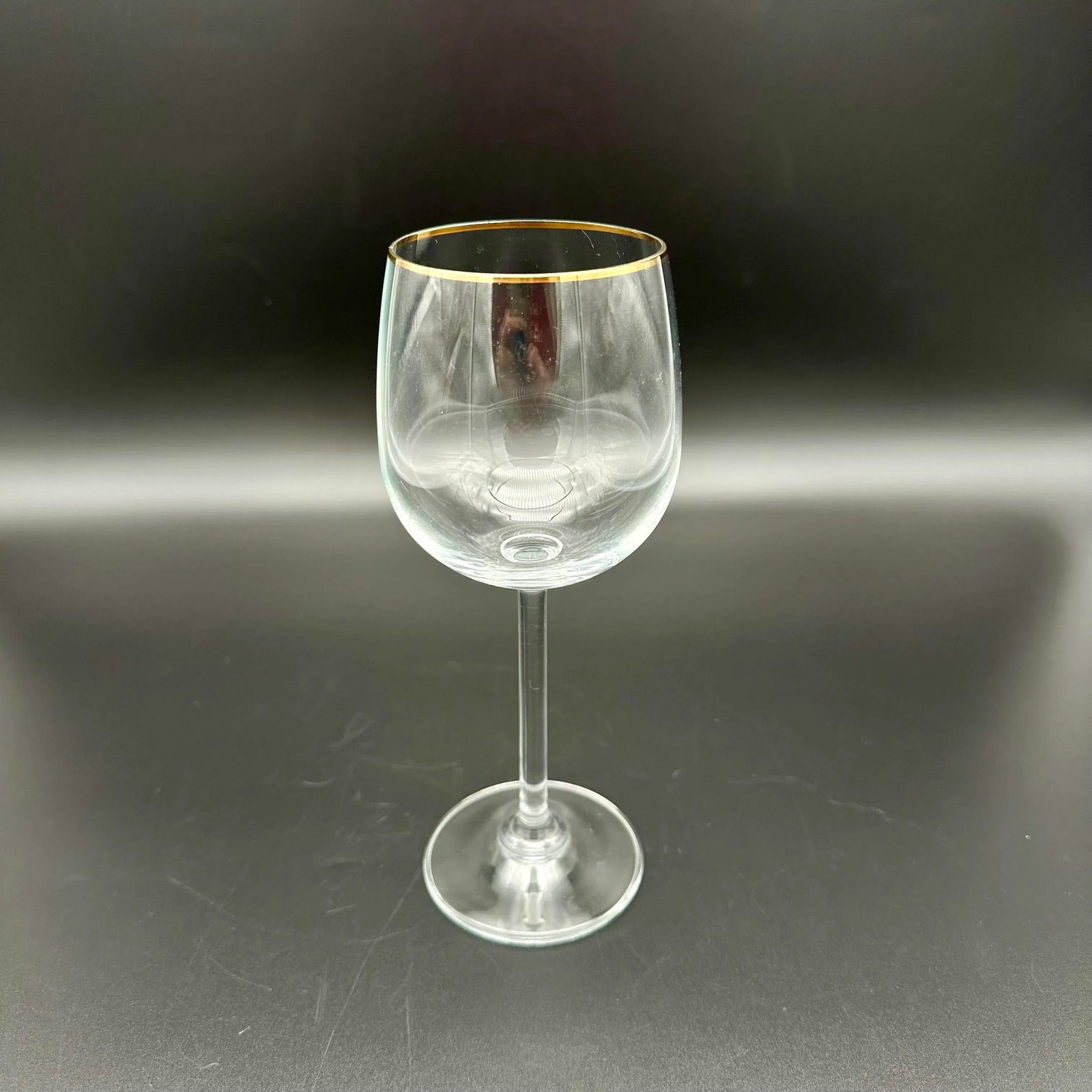 Vintage 24k Gold Rim Crystal Decanter With Goblets Set- 5 Pieces - 10